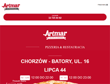 Tablet Screenshot of pizzeria-artmar.pl